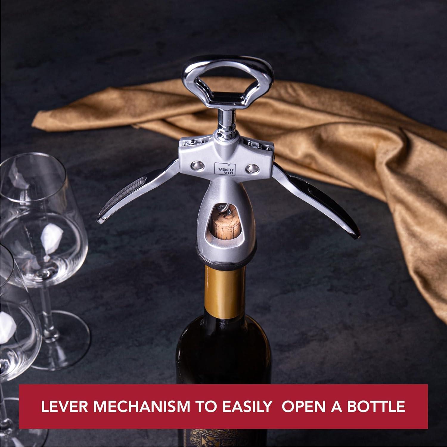 Sacacorchos Alado Vacu Vin - Acero Inoxidable - Plata