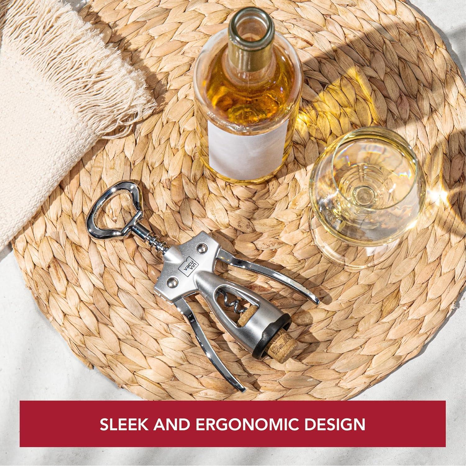 Sacacorchos Alado Vacu Vin - Acero Inoxidable - Plata