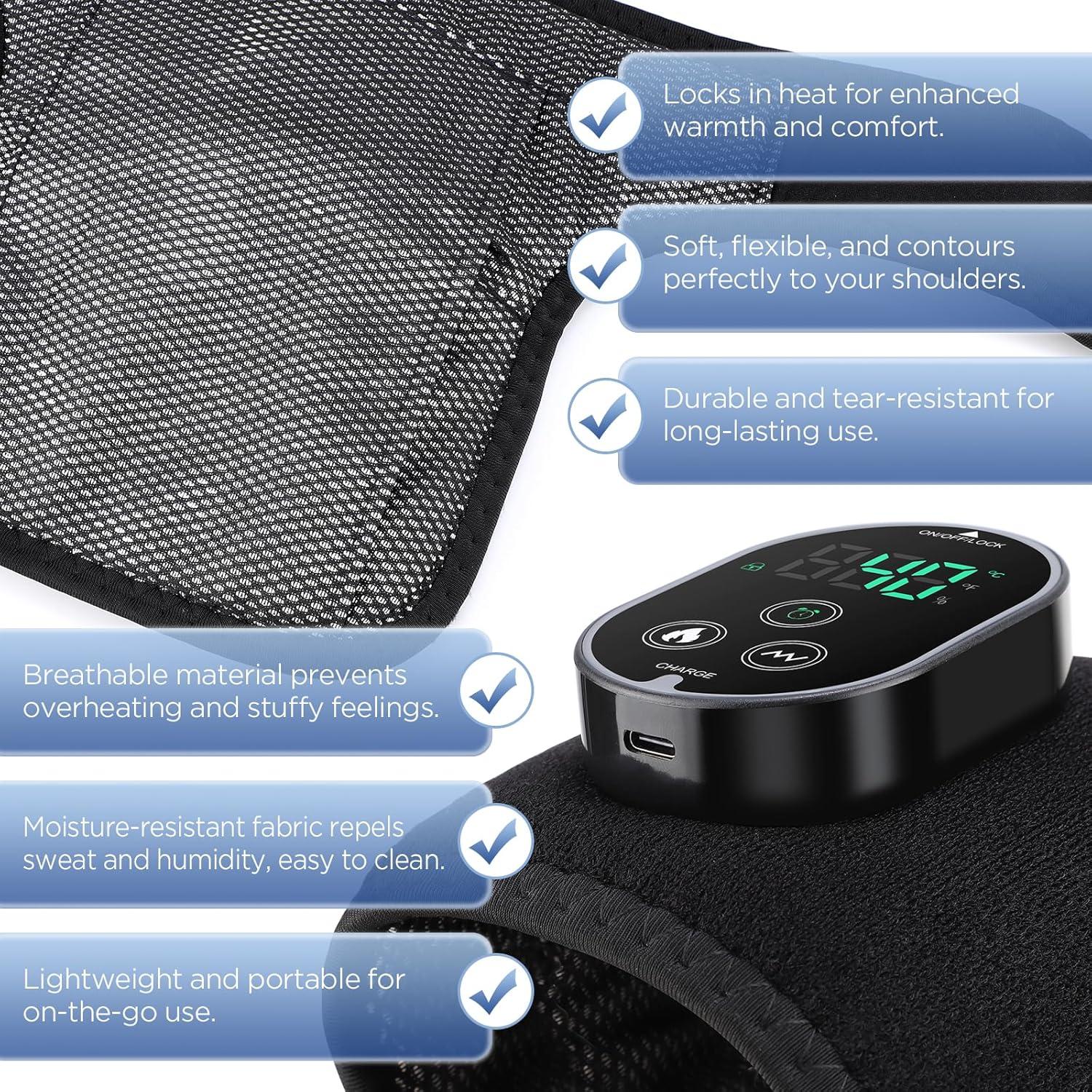 Almohadilla Térmica Inalámbrica WOLOYHEATIE 3 en 1 para Rodilla