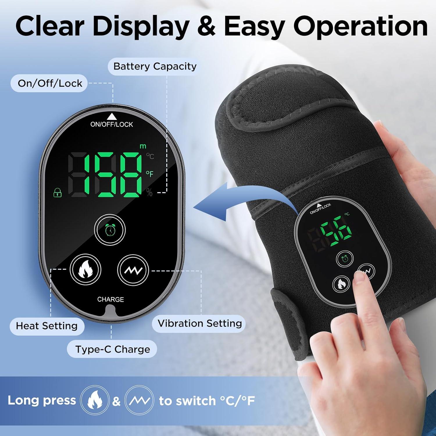 Almohadilla Térmica Inalámbrica WOLOYHEATIE 3 en 1 para Rodilla