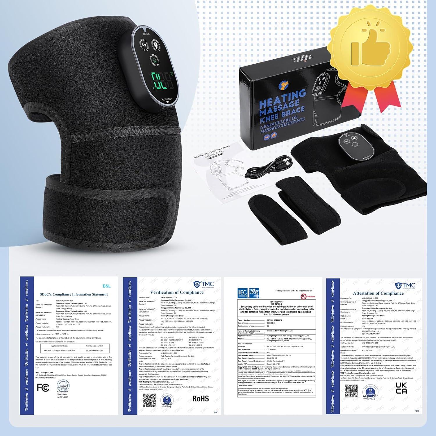 Almohadilla Térmica Inalámbrica WOLOYHEATIE 3 en 1 para Rodilla