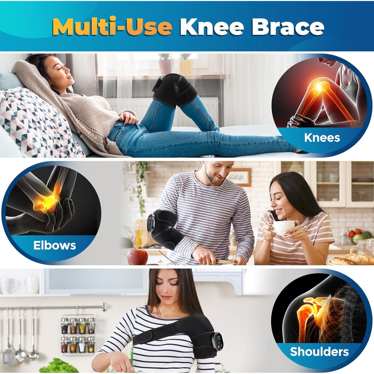 Masajeador de Rodilla Calentado FlareMore Inalámbrico 6 Niveles