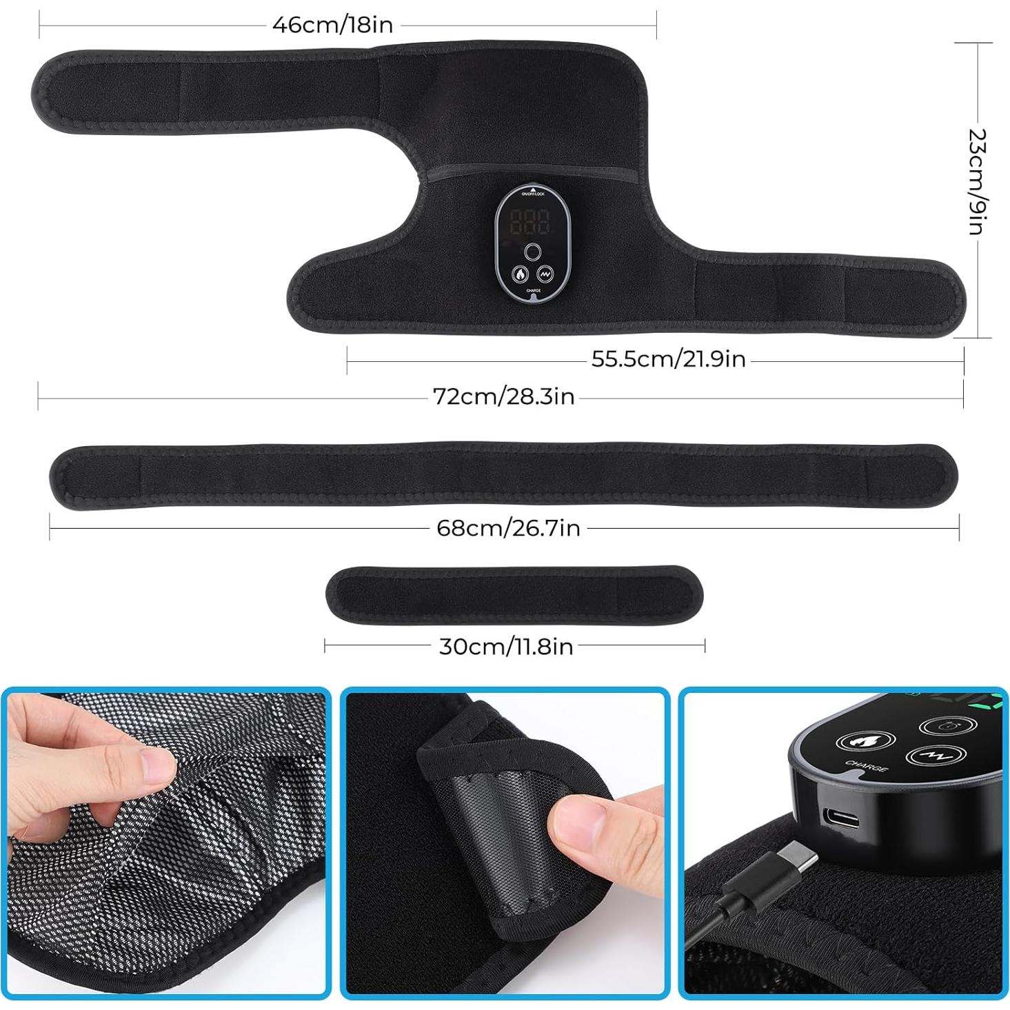 Masajeador de Rodilla Calentado FlareMore Inalámbrico 6 Niveles