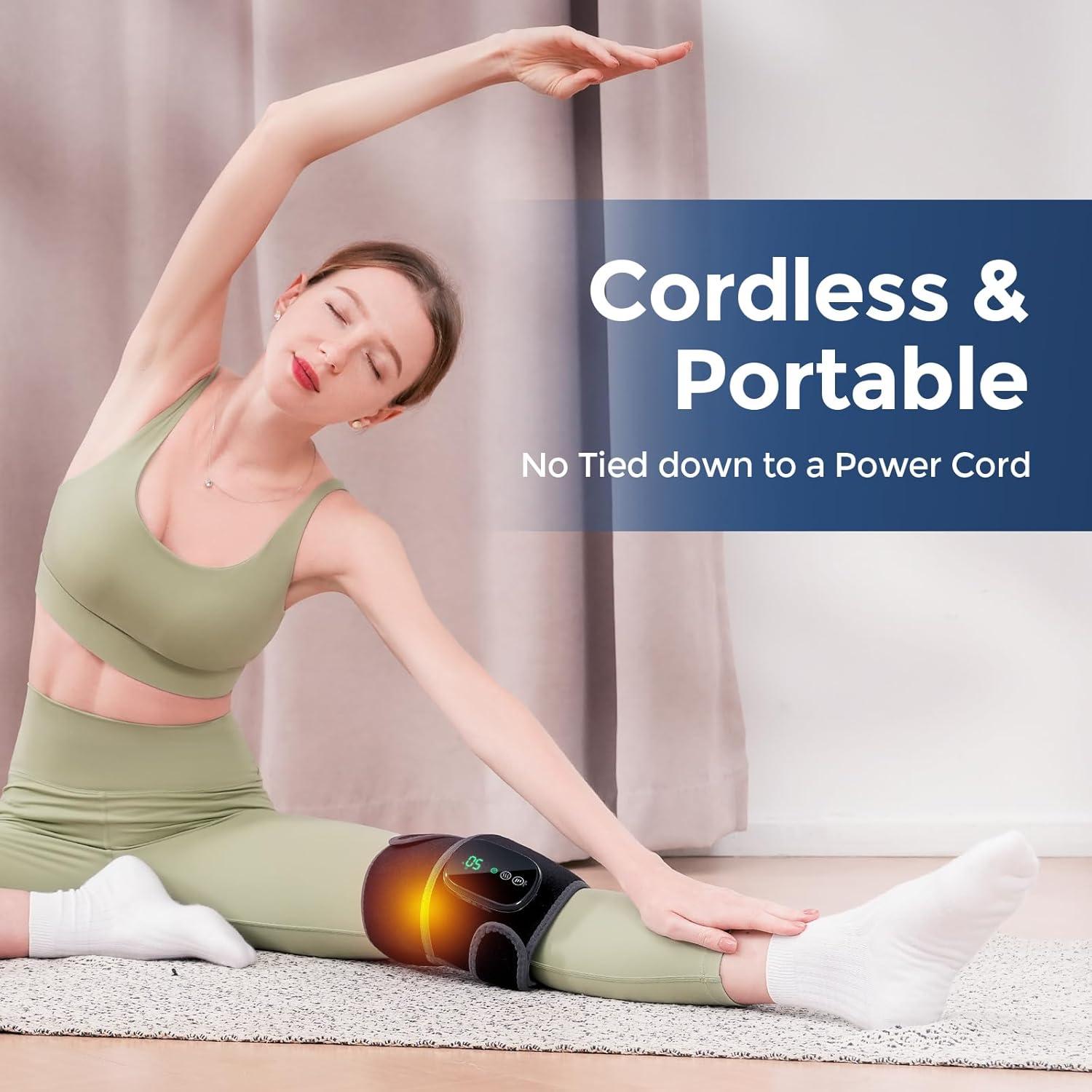 Masajeador de Rodilla Calentado HOMRELEXA 3 en 1 Inalámbrico