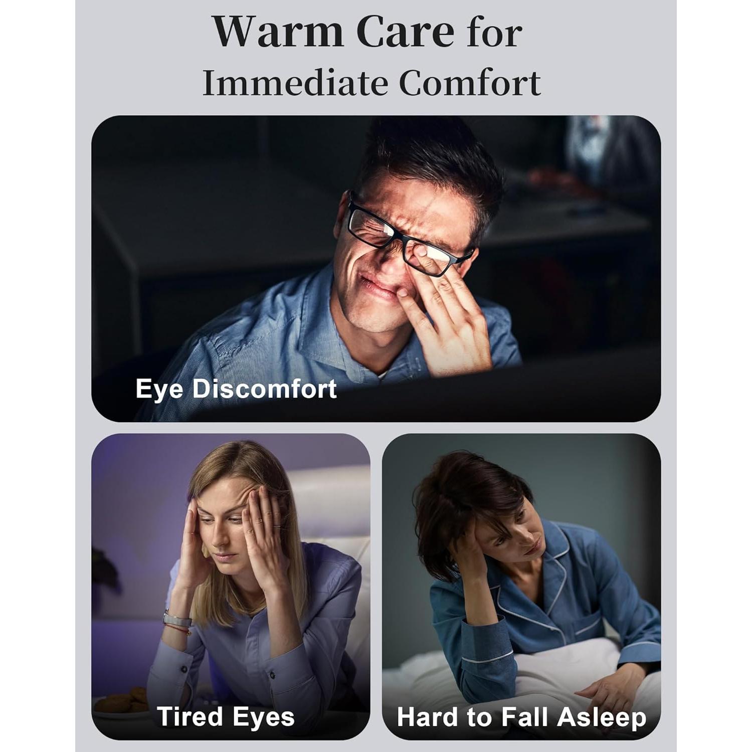 Máscara de Ojos Calentada FACEMOON Rosa - Alivio Ojos Secos