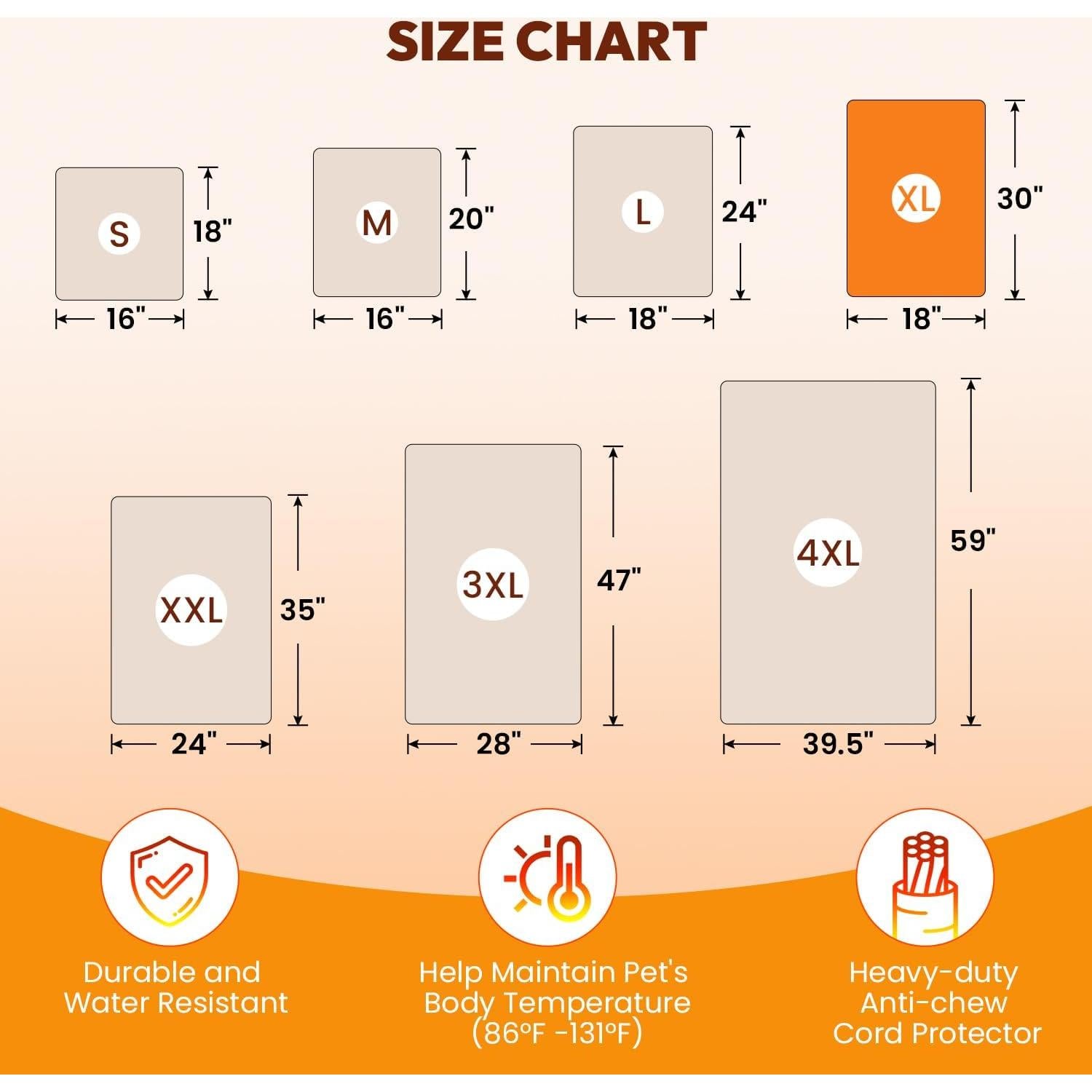 Almohadilla Térmica Niubya para Mascotas 76x46cm Ajustable