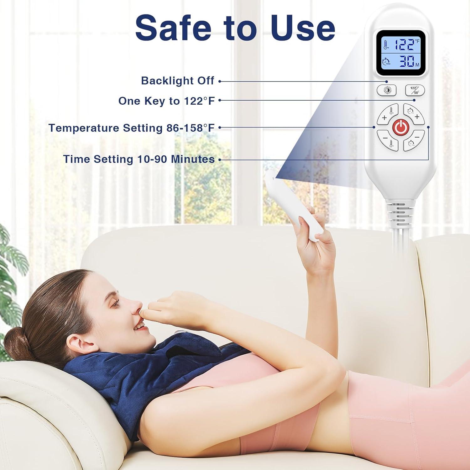 Almohadilla Calentadora AOKESTE para Cuello 76x20cm 30-70°C