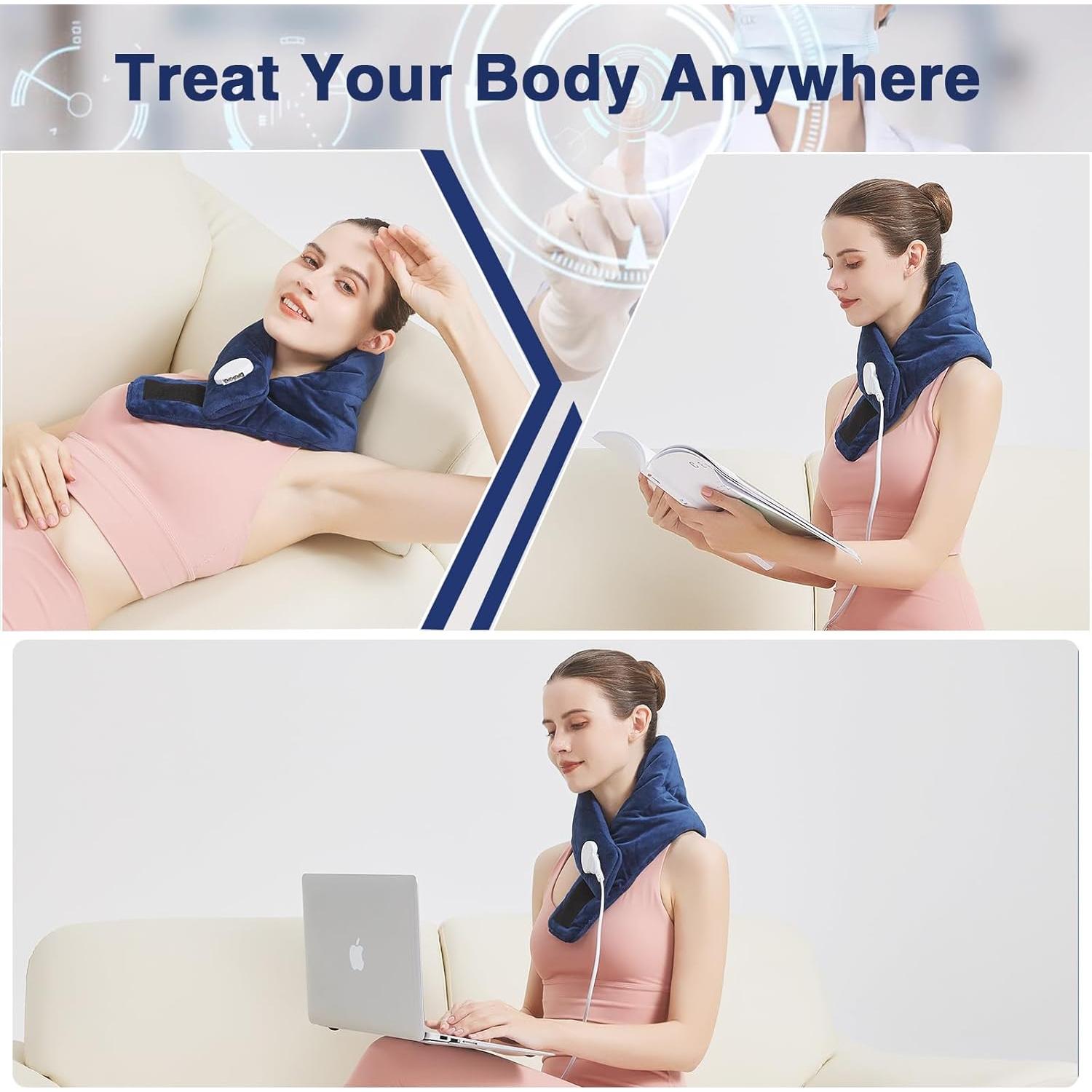 Almohadilla Calentadora AOKESTE para Cuello 76x20cm 30-70°C