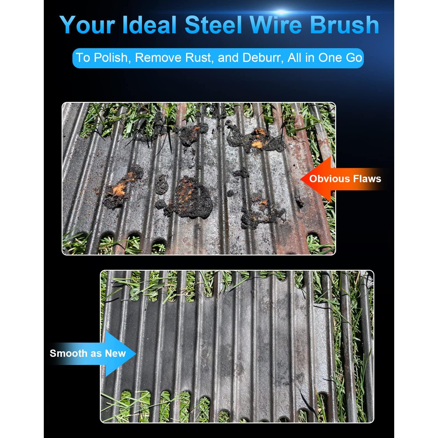 Juego de 6 Cepillos de Alambre Rocaris para Taladro 1/4"