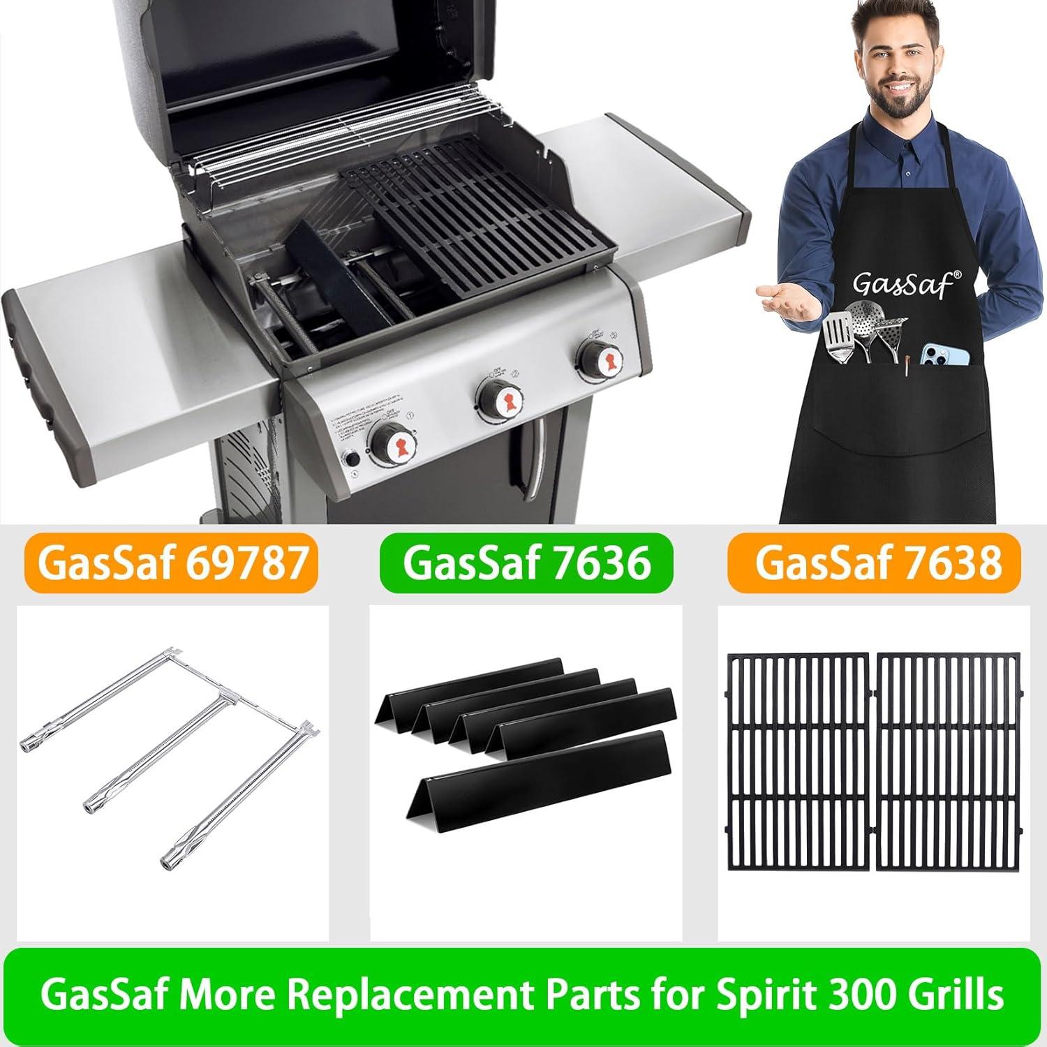 Barras Saborizadoras GasSaf 7636 para Parrilla Weber Spirit
