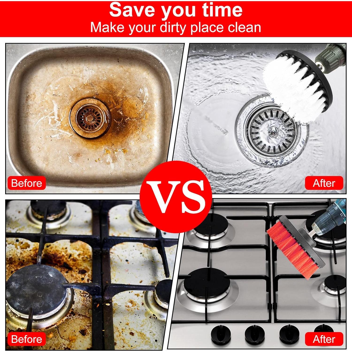 Juego de cepillos de limpieza para taladro Remerry 6 piezas