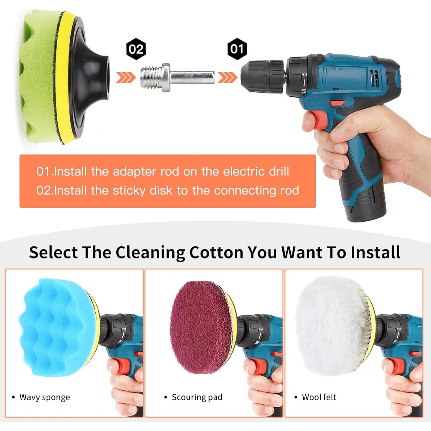 Paquete de 32 Accesorios de Cepillo TOWBRUS para Taladro