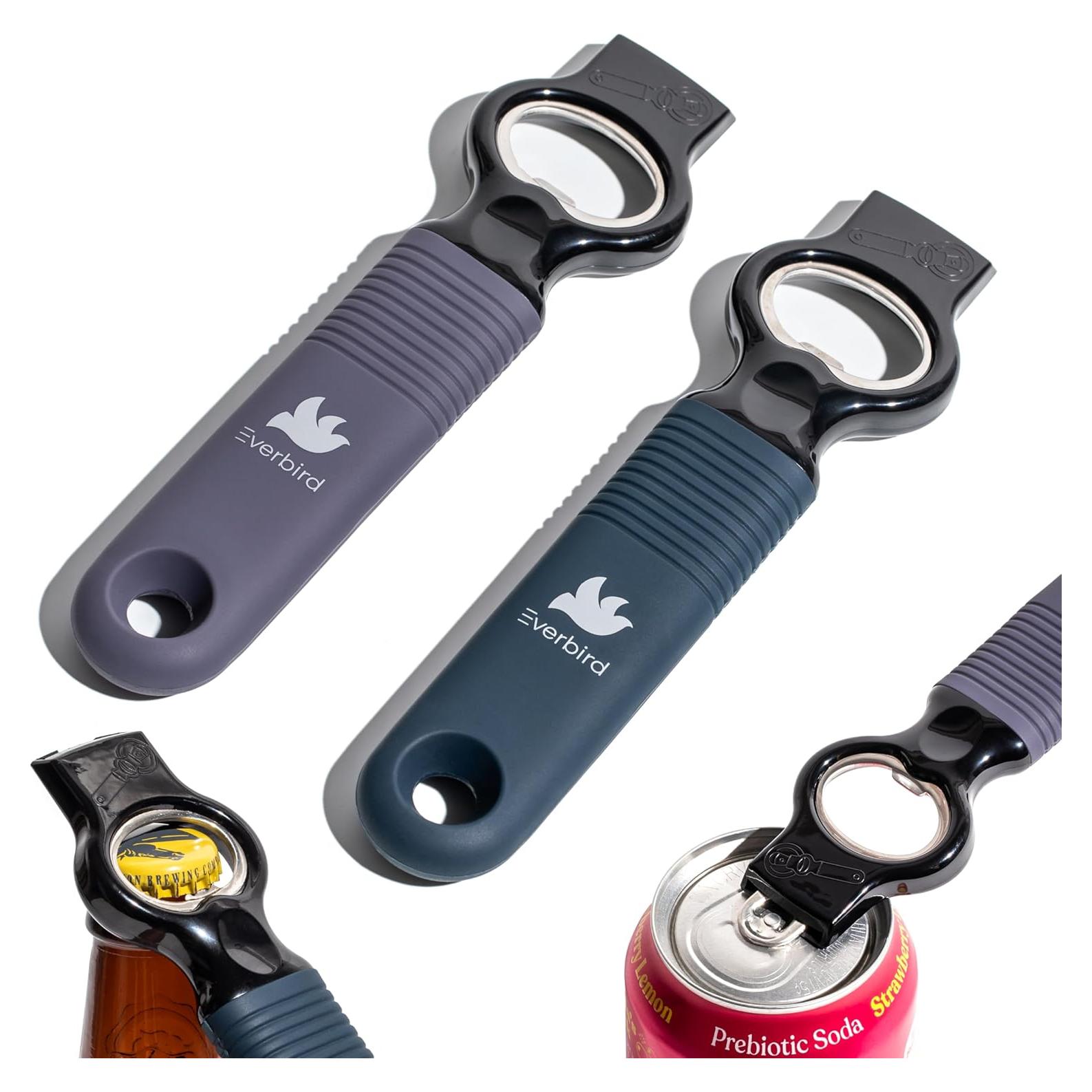 Paquete de 2 Abridores de Latas y Botellas Everbird Azul