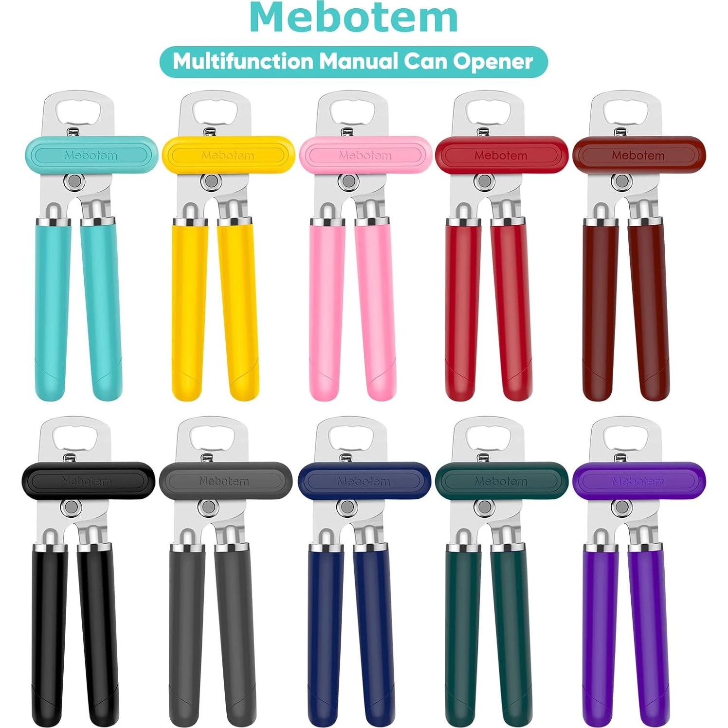 Abrelatas Manual Mebotem Acero Inoxidable Azul Marino