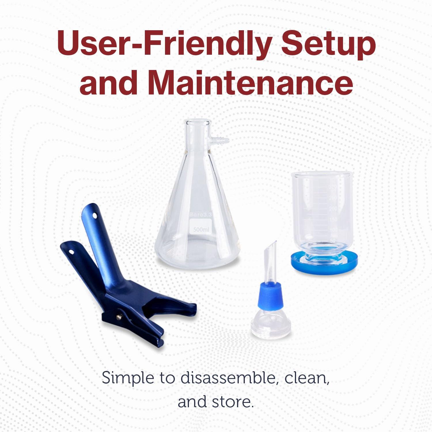 Kit de Filtración al Vacío Fristaden | Matraz 500 mL | Embudo 300 mL