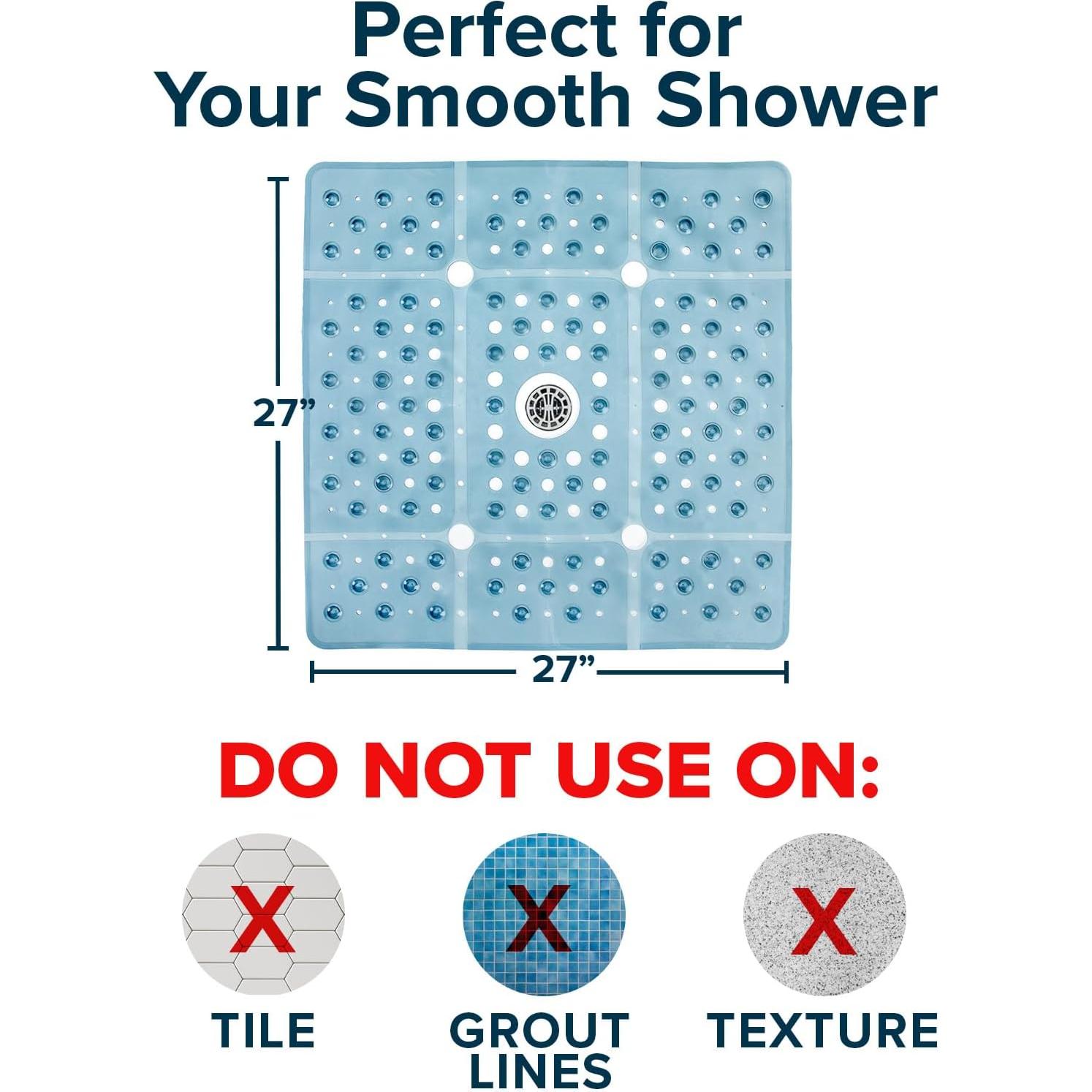 Alfombrilla de Ducha Antideslizante SlipX 68,58 cm Azul