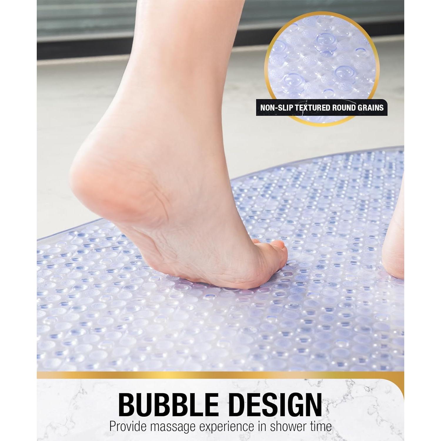 HITSLAM Alfombrilla Antideslizante Ovalada 68,5x38 cm Transparente