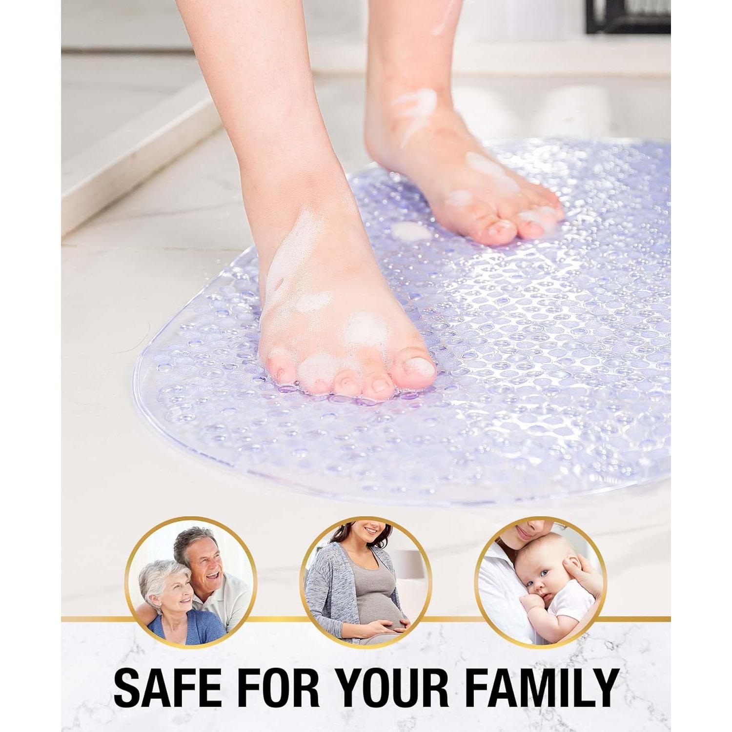 HITSLAM Alfombrilla Antideslizante Ovalada 68,5x38 cm Transparente