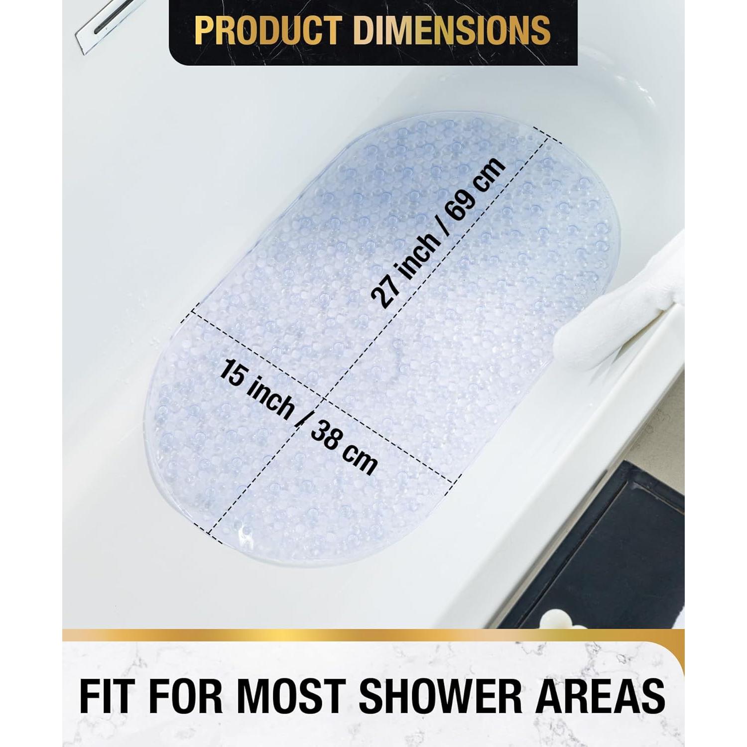 HITSLAM Alfombrilla Antideslizante Ovalada 68,5x38 cm Transparente