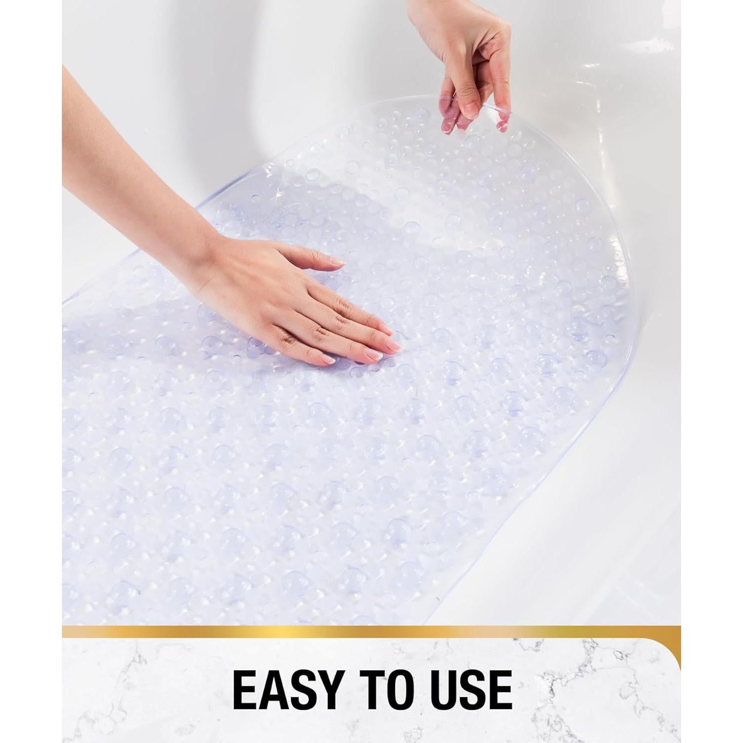 HITSLAM Alfombrilla Antideslizante Ovalada 68,5x38 cm Transparente