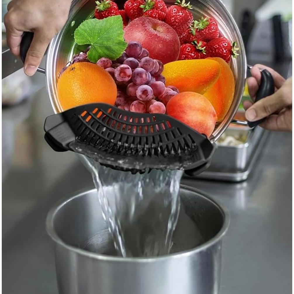 Colador de Silicona Clip On Genérico para Ollas y Sartenes