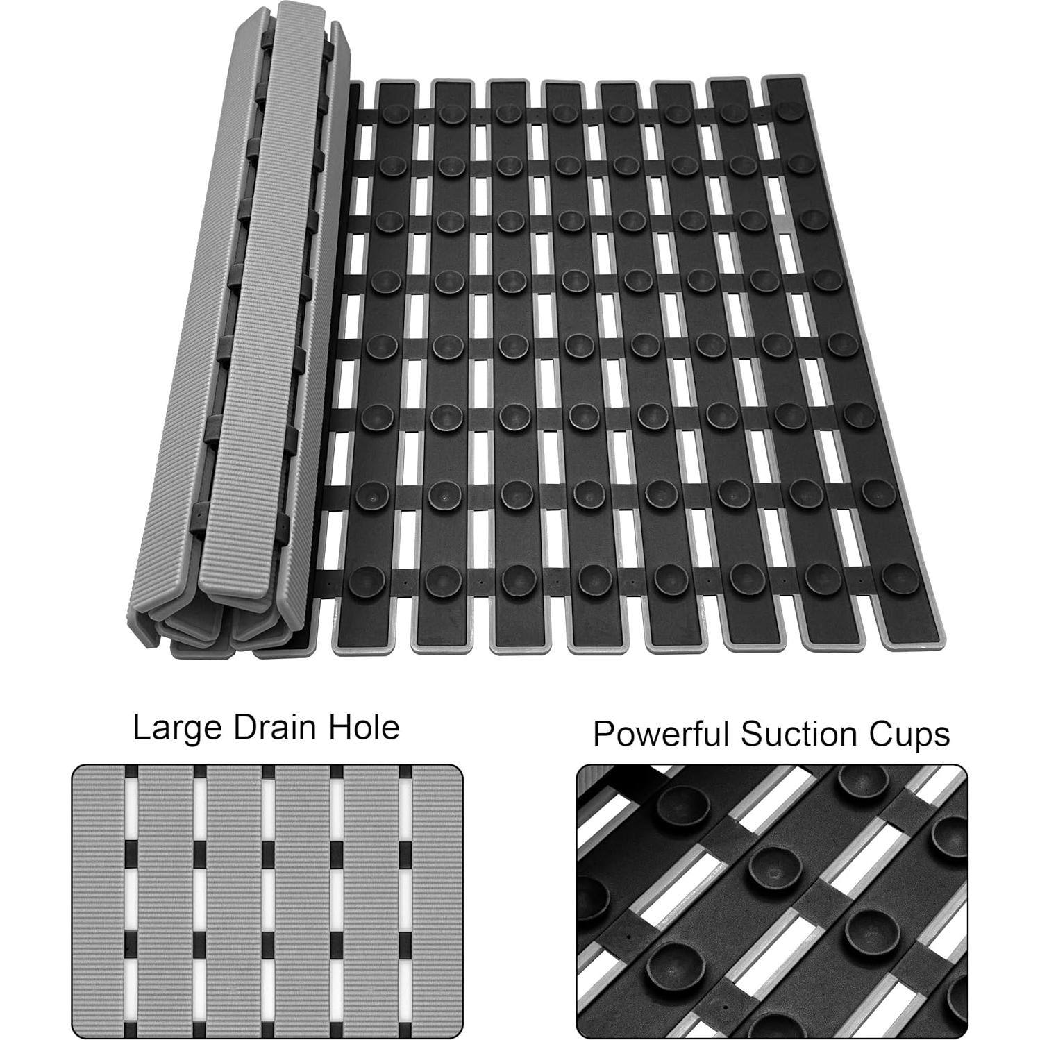 Alfombrilla Antideslizante para Ducha MBOSS 69.85x39.88cm Gris