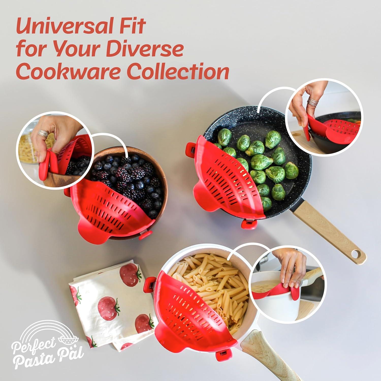 Colador Clip de Silicona Houseify para Pasta - Ahorra Espacio