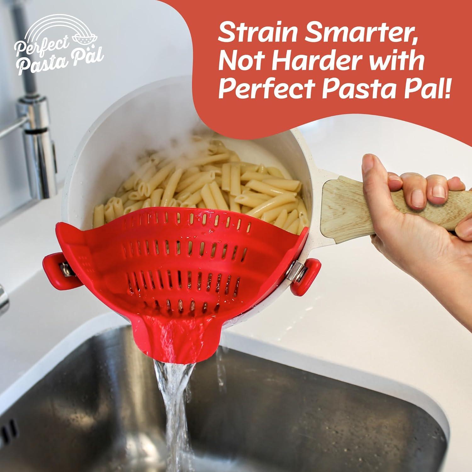 Colador Clip de Silicona Houseify para Pasta - Ahorra Espacio