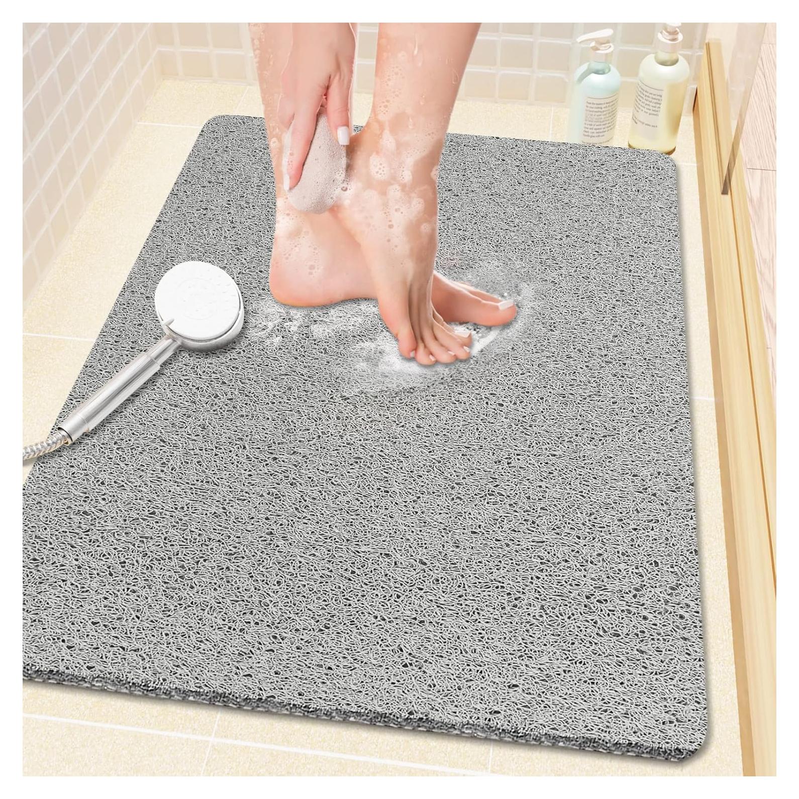 Alfombra de Ducha Antideslizante SoftDuo 60x40 cm Gris