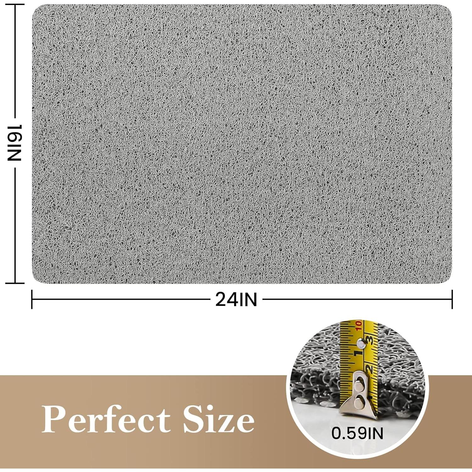 Alfombra de Ducha Antideslizante SoftDuo 60x40 cm Gris