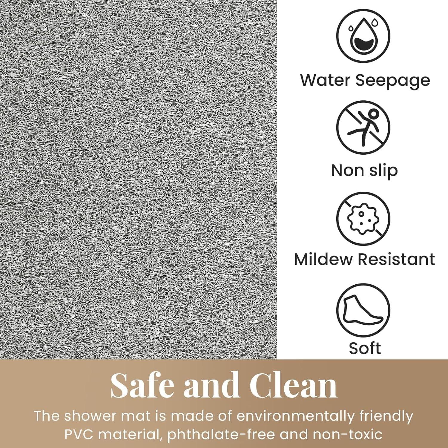 Alfombra de Ducha Antideslizante SoftDuo 60x40 cm Gris