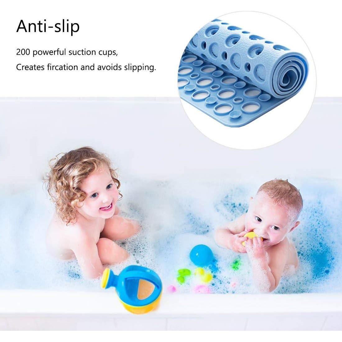 Alfombrilla de baño antideslizante Mantto 76x43 cm azul