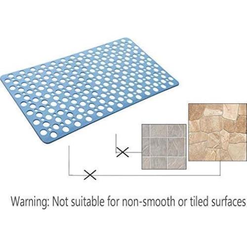 Alfombrilla de baño antideslizante Mantto 76x43 cm azul