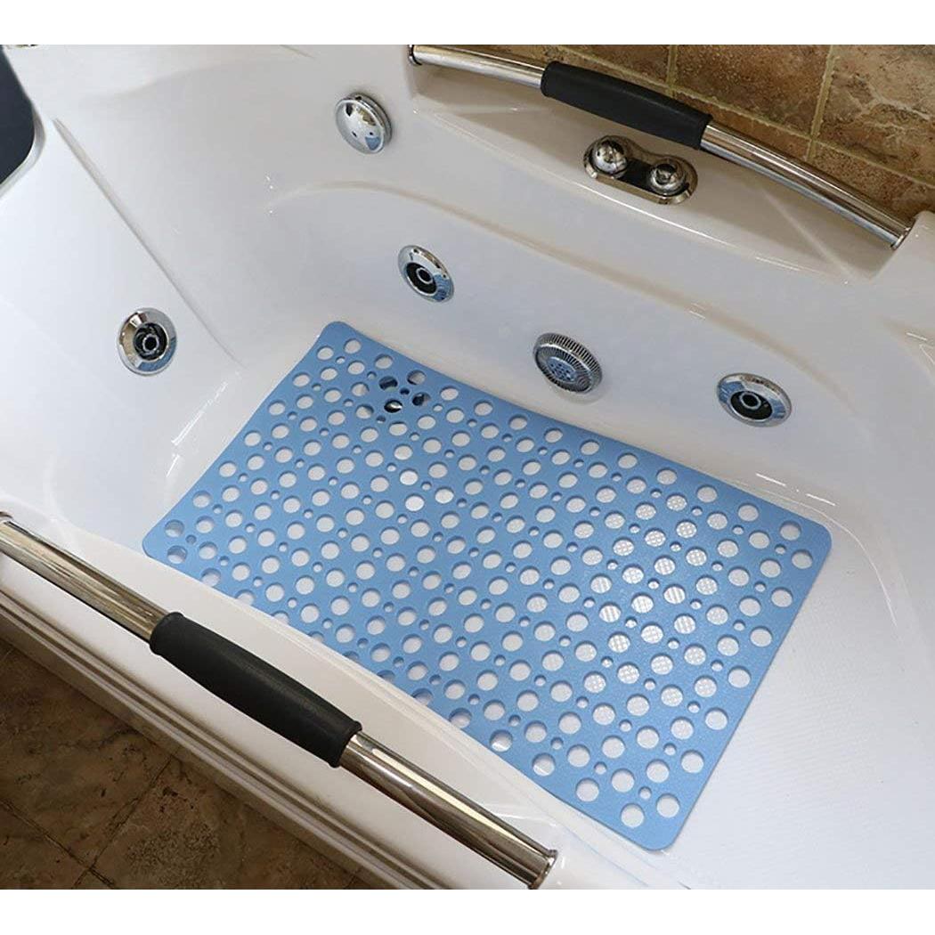 Alfombrilla de baño antideslizante Mantto 76x43 cm azul