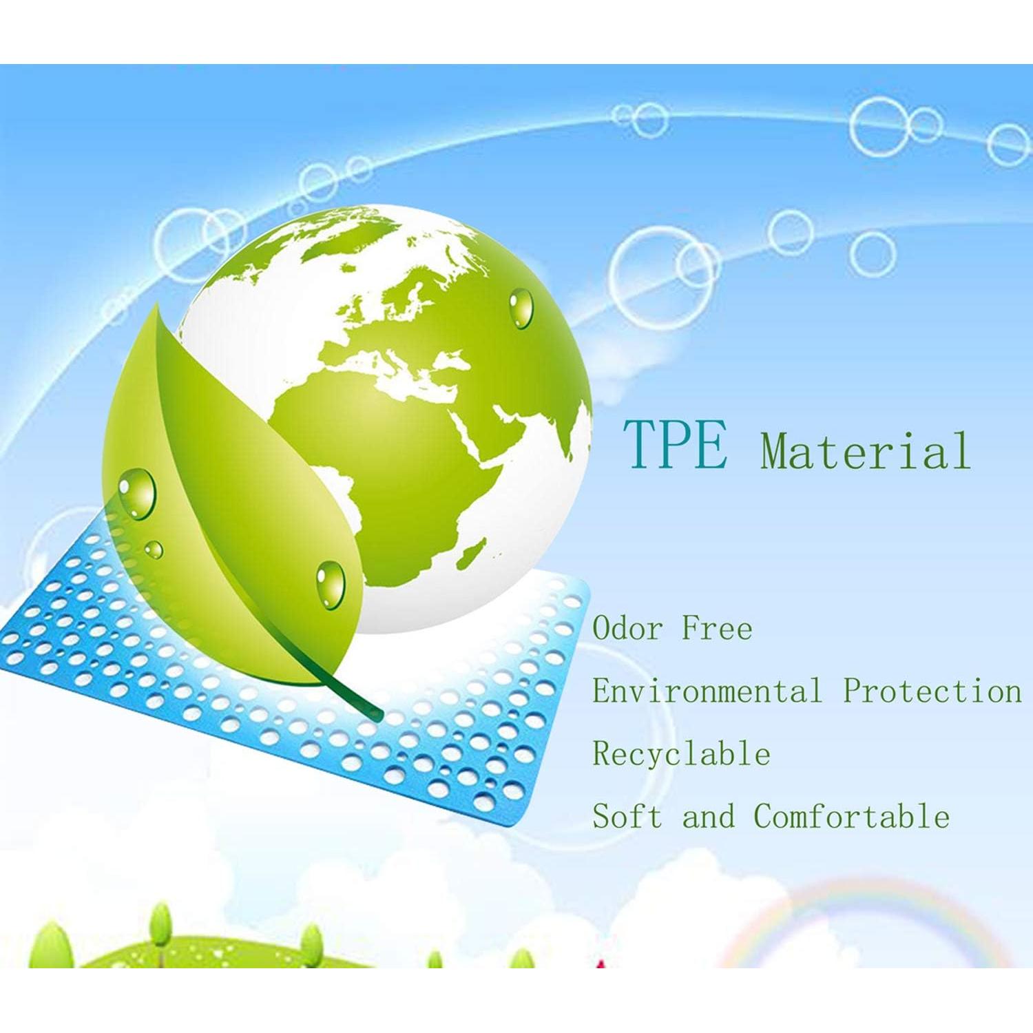 Alfombrilla de baño antideslizante Mantto 76x43 cm azul