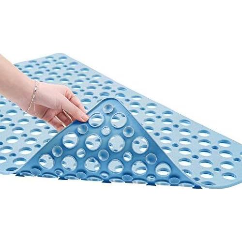 Alfombrilla de baño antideslizante Mantto 76x43 cm azul