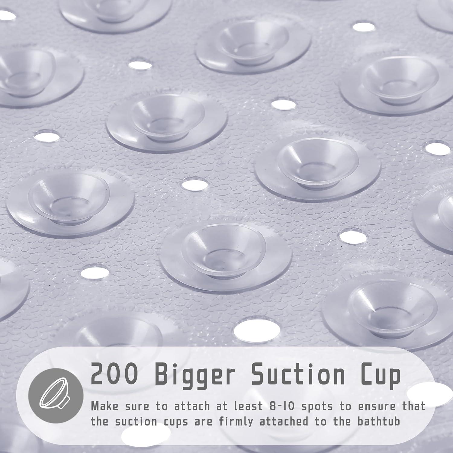 Alfombrilla de Ducha Antideslizante Yimobra 101,6 x 40,6 cm Gris