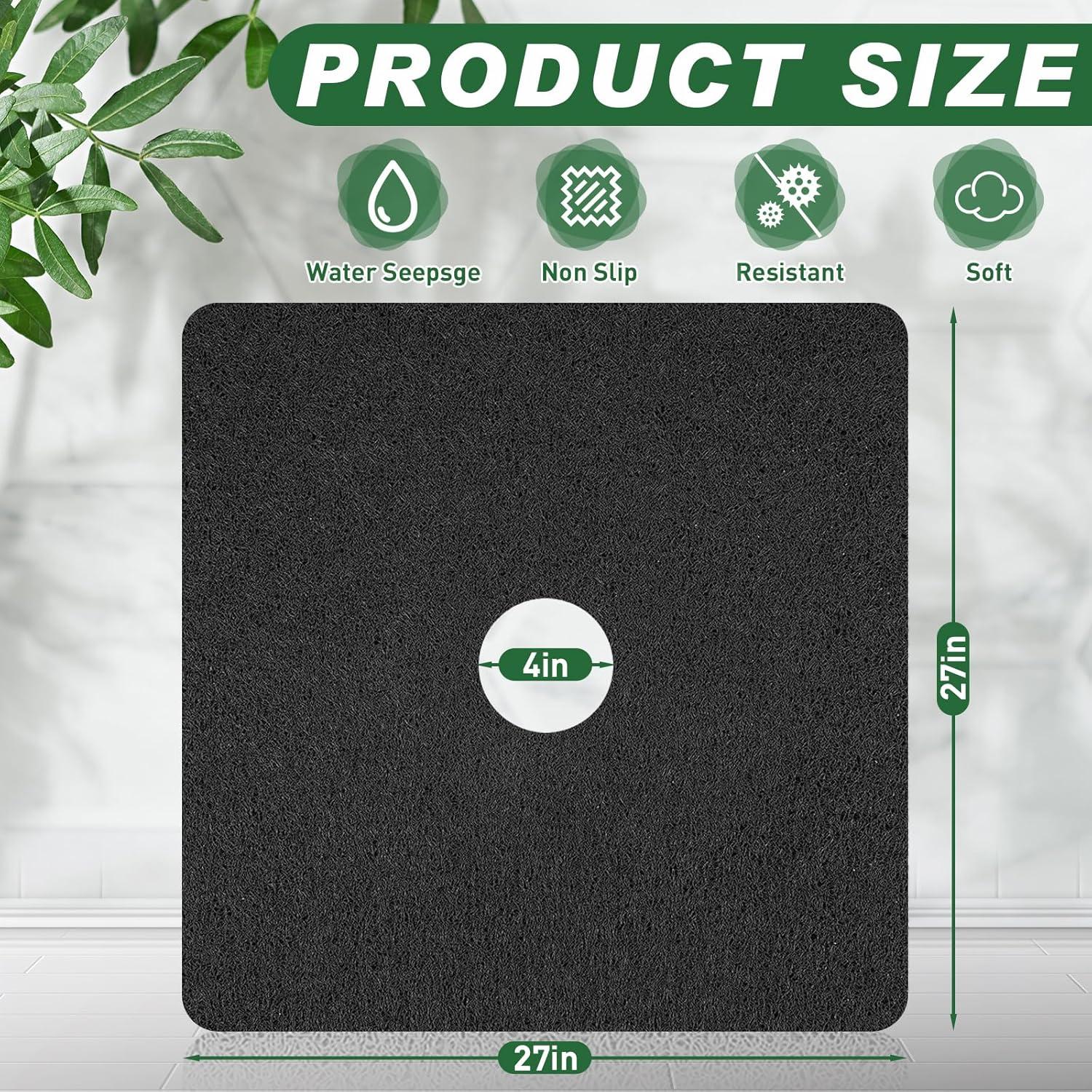 Alfombra de Ducha Antideslizante Zoryllic 68,58 cm Negra