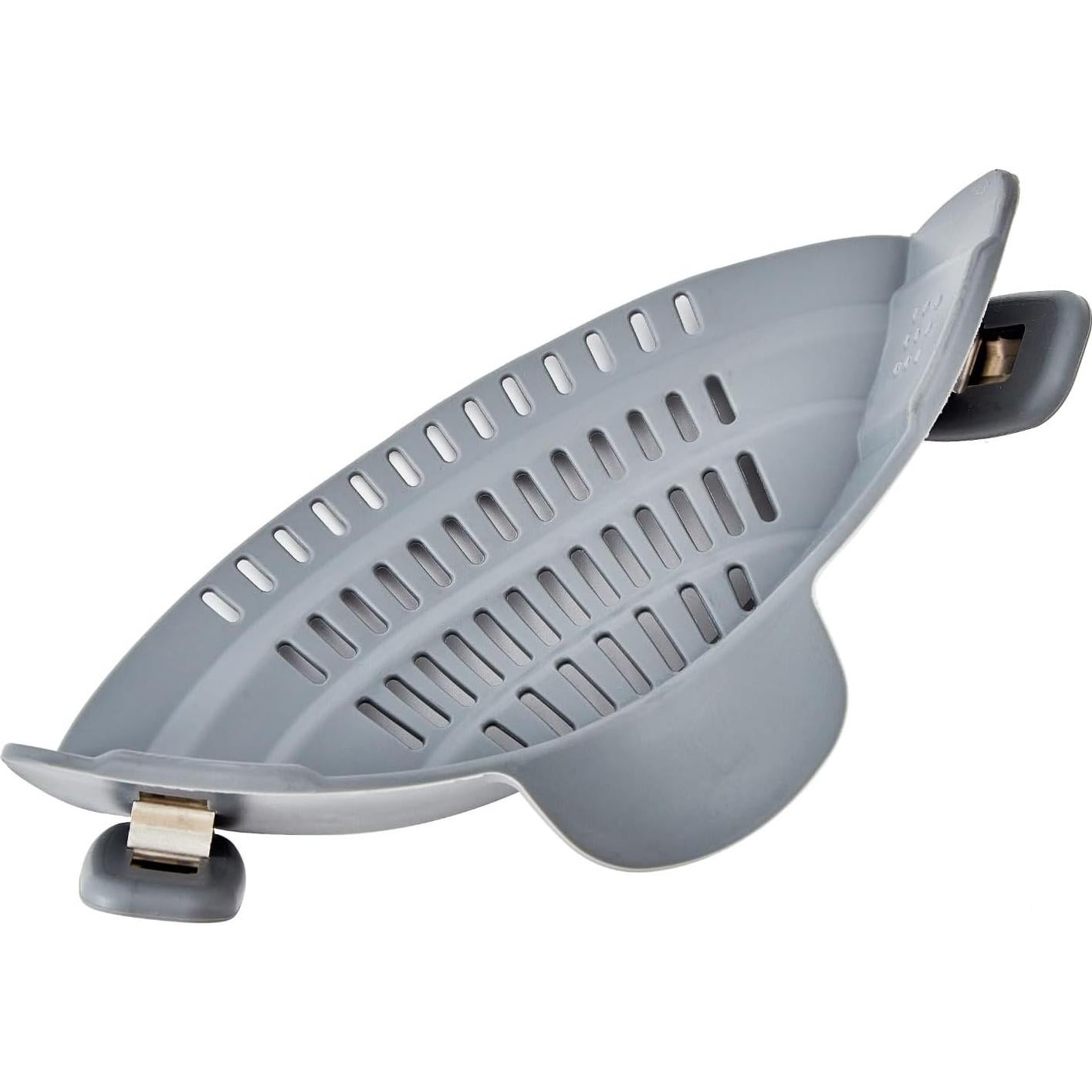 Colador de Silicona Clip On S&F Homes - Gris, Resistente al Calor