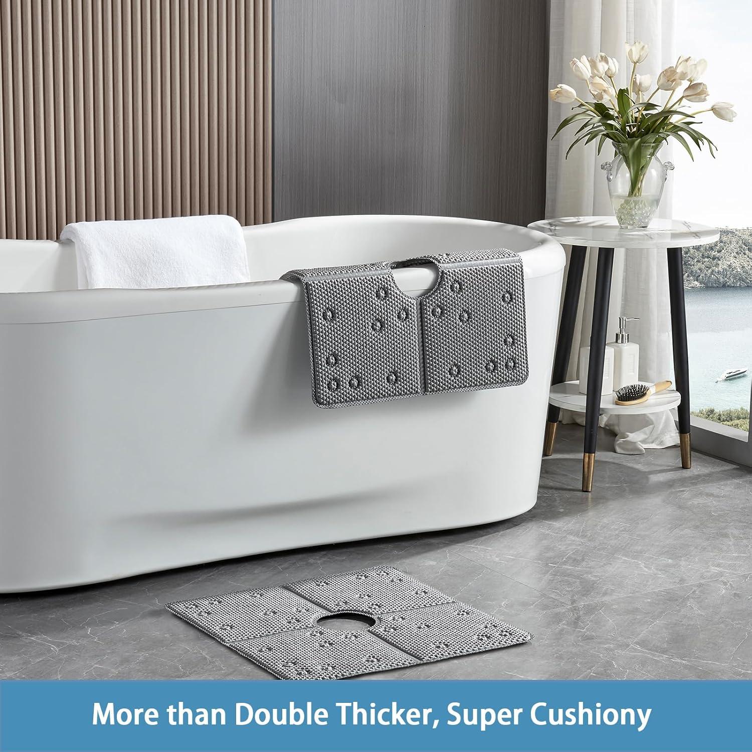 Alfombra de Baño Antideslizante Webos 53x53 cm Gris Oscuro