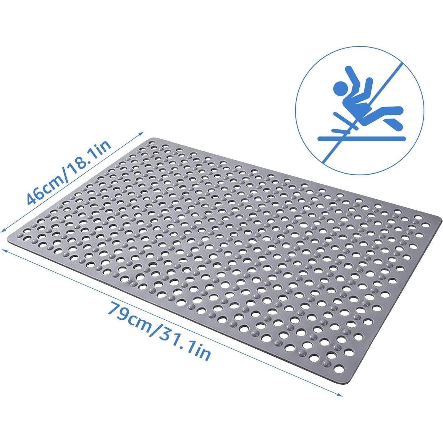 Alfombrilla de Ducha Antideslizante EOOXEKFX 46x79 cm