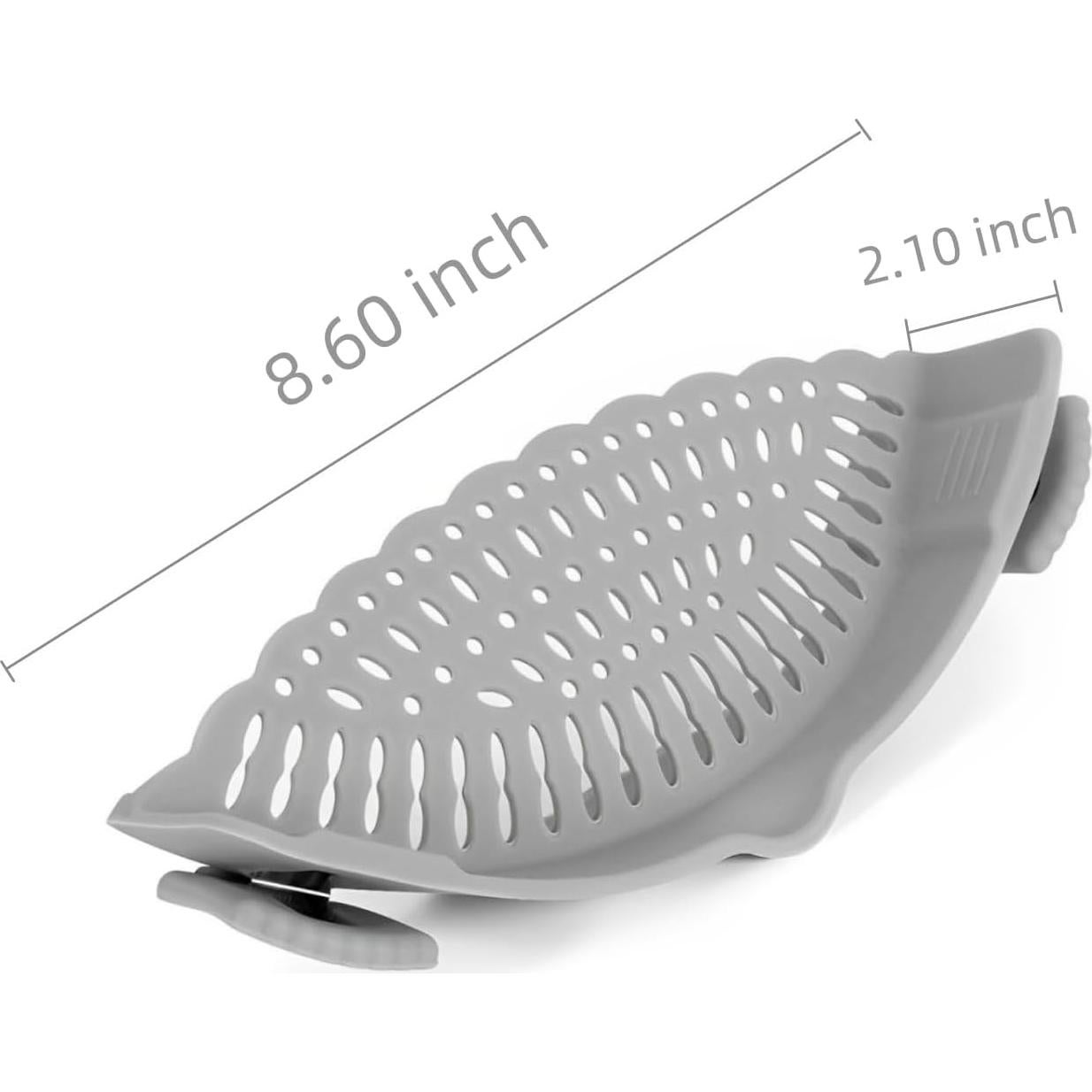 Colador Clip-On XiangLongRui con Guantes de Silicona Gris