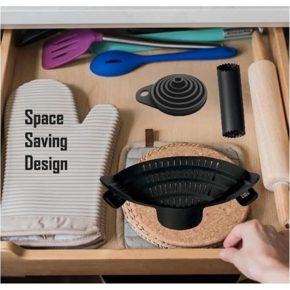 Juego de coladores de pasta y embudo LYCIAN WAY 3 piezas