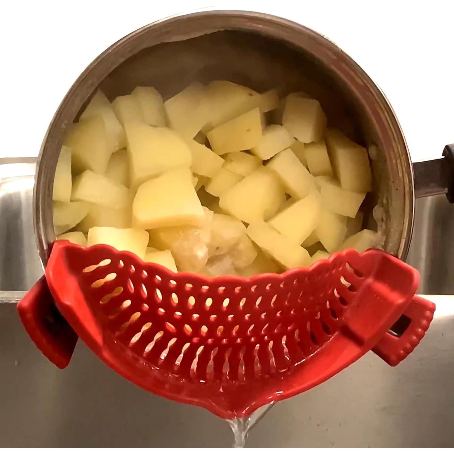 Colador de Silicona Norpro 23.5 cm Rojo Práctico