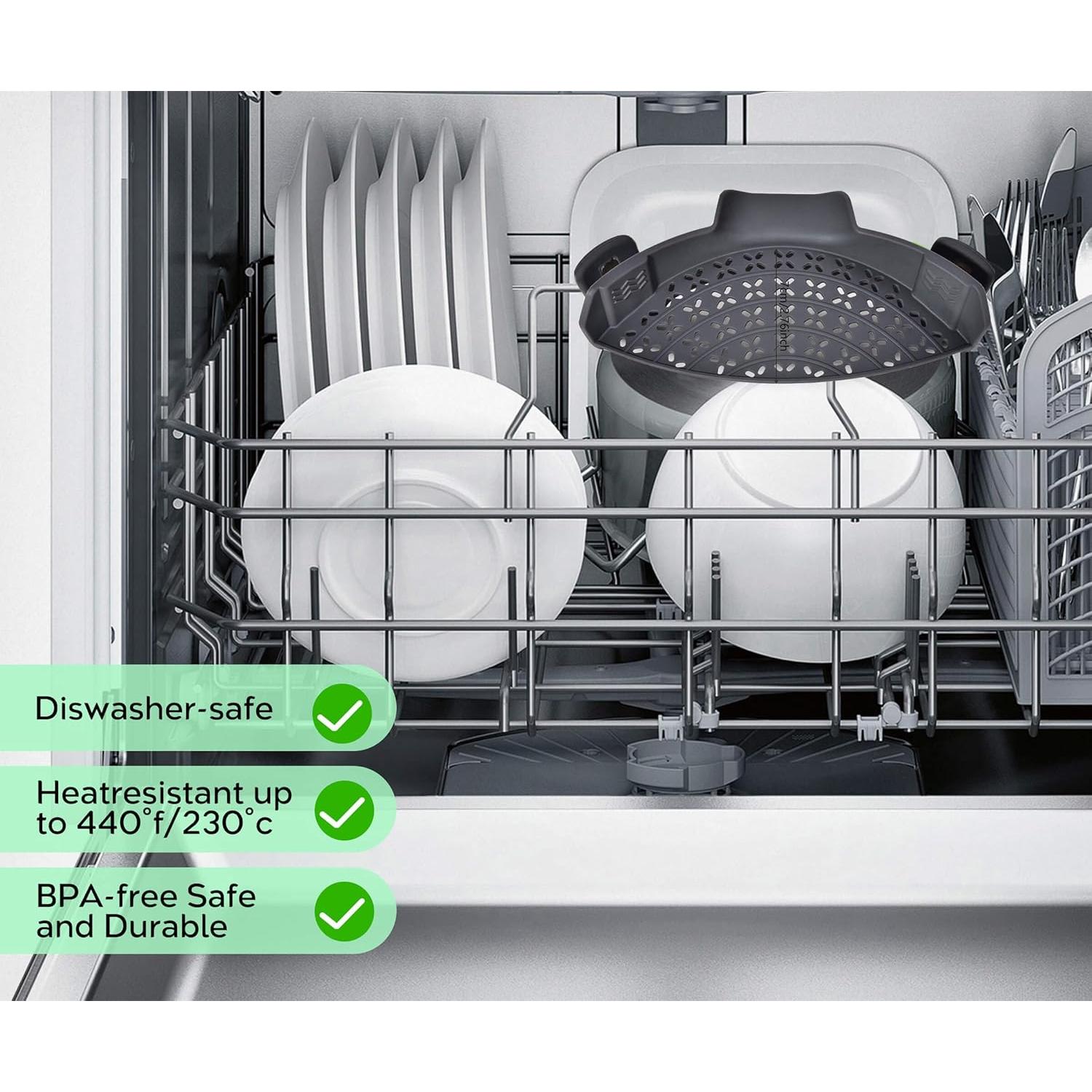 Colador de Pasta Ajustable SUNWUKIN Silicona Gris 22.6cm