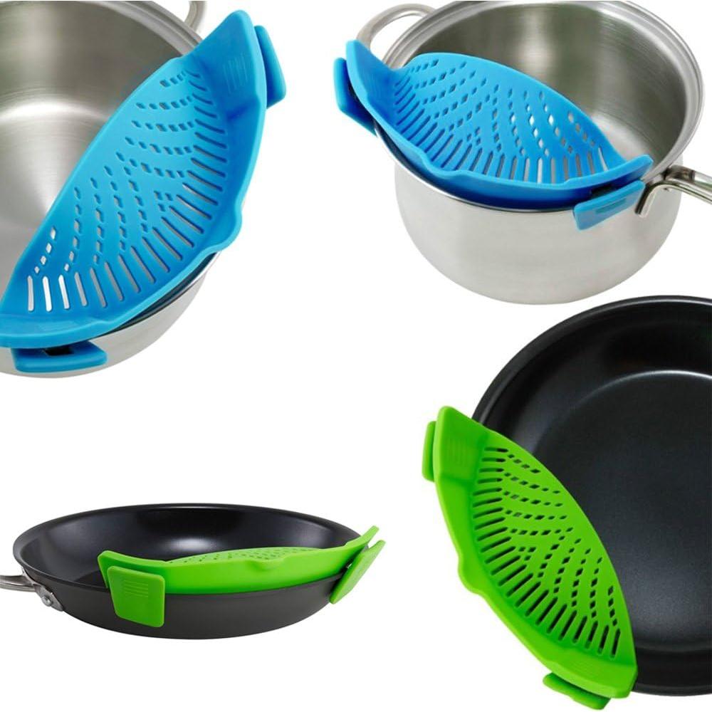 Colador Clip-on DaKuan 2 Piezas Silicona Resistente al Calor