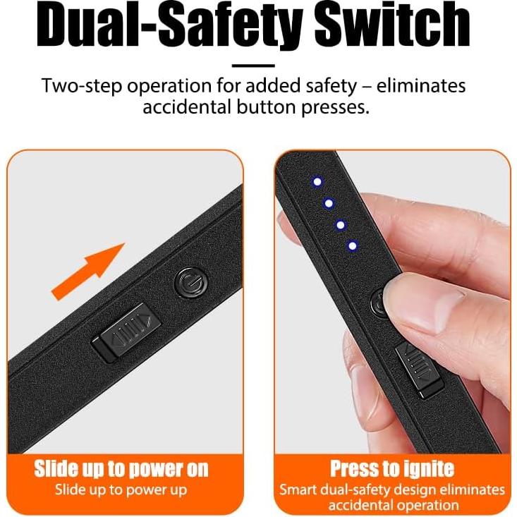 Encendedor eléctrico recargable Seaboll negro a prueba de viento