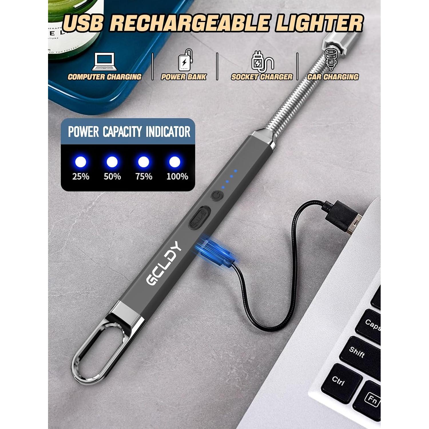 Encendedor Eléctrico Gcldy G12 Recargable USB a Prueba de Viento