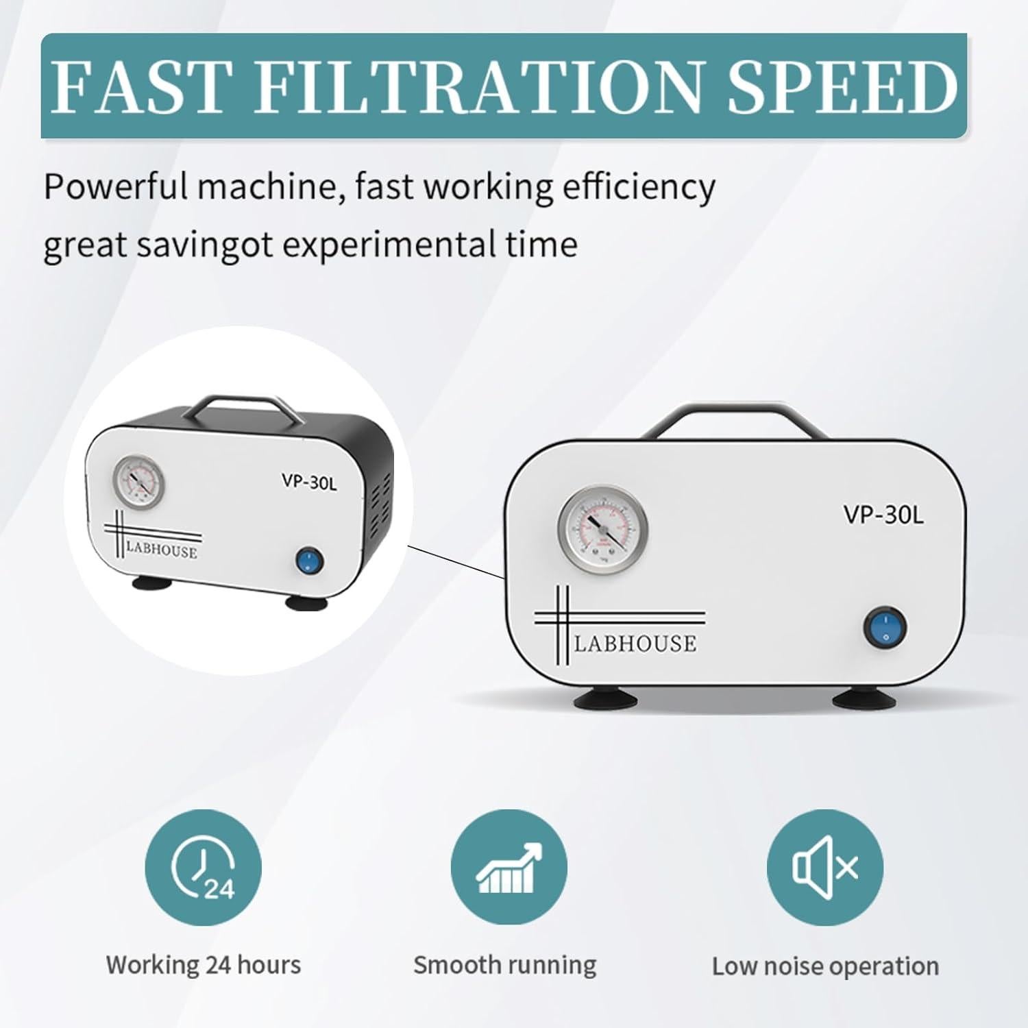 Bomba de Vacío LABHOUSE VP-30L 30L/min Sin Aceite