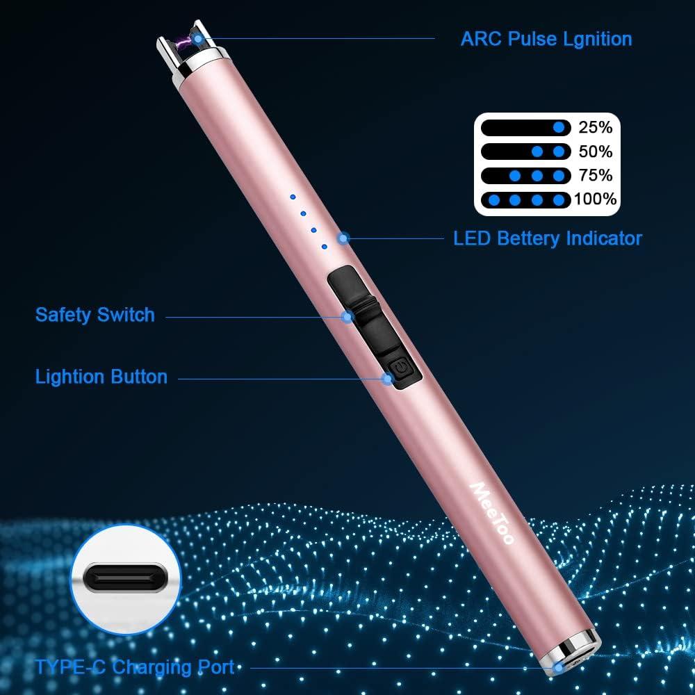 Encendedor Eléctrico MeeToo USB Recargable Oro Rosa